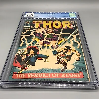 Buy Thor 129 CGC 5.5 First Appearance Ares Marvel Comics 1966 Stan Lee • 101.35£