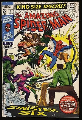 Buy Amazing Spider-Man Annual #6 FN+ 6.5 Sinister Six Appearance! Marvel 1969 • 60.32£