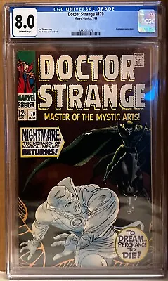 Buy Doctor Strange #170 (1968) CGC 8.0 First Nightmare Cover Appearance • 237.53£