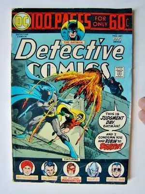 Buy Detective Comics #441 Jim Aparo Cover Art Batman 100 Pages DC 1974 VG • 10.80£
