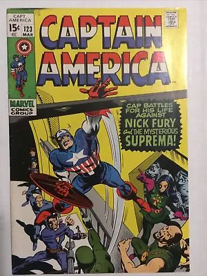 Buy Captain America 123 Nick Fury, Suprema, Marvel Silver Age Comic NICE Condition • 12.06£