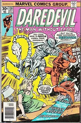 Buy DAREDEVIL #138 1976 MARVEL-GHOST RIDER-c/s-DEATH HEAD-BYRNE/WOLFMAN...VF • 20.78£