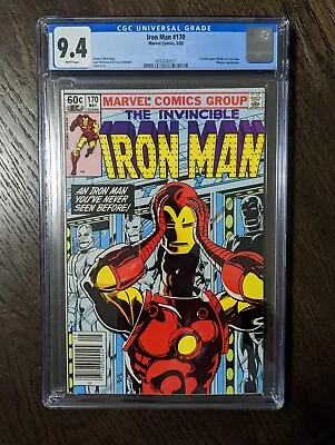 Buy Iron Man #170, CGC 9.4, 1st James Rhodes As Iron Man,  Marvel 1983,  WP  • 98.33£