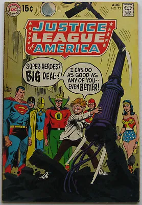 Buy Justice League Of America #73 (Aug 1969, DC), FN, 1st S.A. App Of G.A. Superman • 33.15£