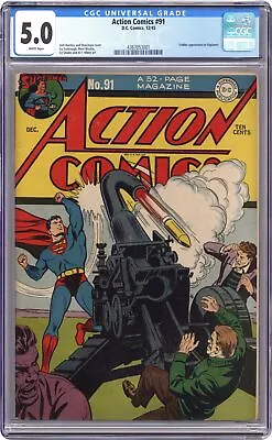 Buy Action Comics #91 CGC 5.0 1945 4367053001 • 1,231.23£