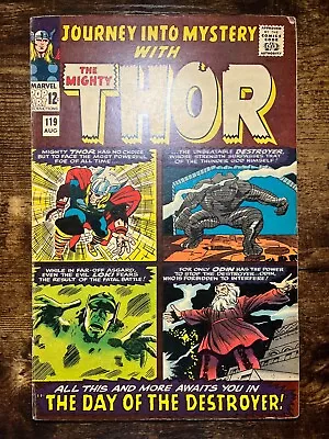 Buy Journey Into Mystery (Thor) #119, Marvel 1965, FN- Condition, 2nd Destroyer • 80.06£