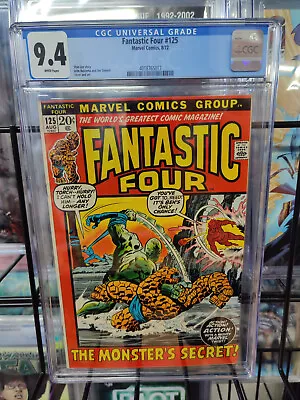 Buy Fantastic Four #125 (1972) - Cgc Grade 9.4 - Monster's Secret - Stan Lee! • 119.79£