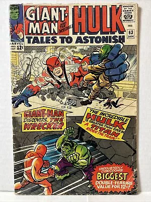 Buy Tales To Astonish #63 Giant Man & The Incredible Hulk, The Leader Origin *VG-* • 39.57£