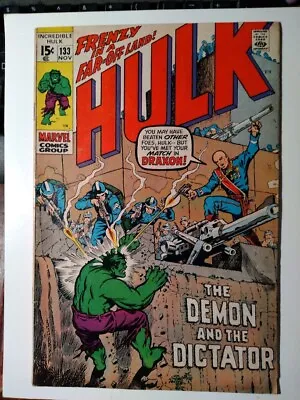 Buy The Incredible Hulk  133 & 134  1970 3rd Jim Wilson /Thunderbolt Ross  1st Golem • 35.62£