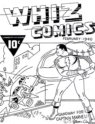 Buy Whiz Comics # 1 Cover Recreation Original Comic Art On Card Stock • 27.98£