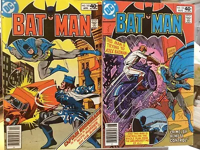 Buy 2 Comic Lot Batman #322 #326 Dc 1980 1st Arkham Asylum Catwoman Boomerang • 15.98£