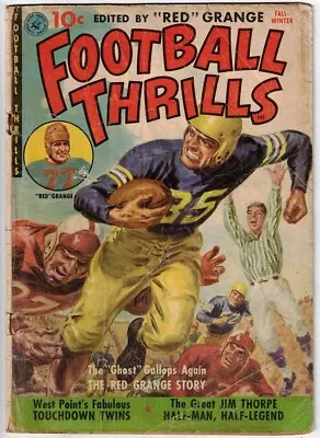 Buy FOOTBALL THRILLS # 1 (ZIFF-DAVIS) (1951) RED GRANGE & JIM THORPE -BOB POWELL Art • 26.34£