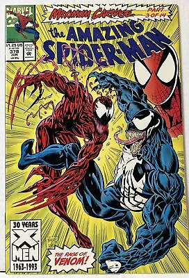Buy Amazing Spider-man #378 Venom And Carnage Appearance, Marvel 1993 VF+ • 5.53£