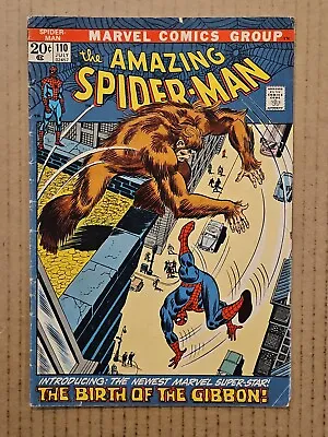 Buy Amazing Spider-Man #110 1st Appearance Of The Gibbon Marvel 1972 VG  • 14.22£