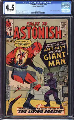 Buy Tales To Astonish #49 Cgc 4.5 Ow Pages // Ant-man Becomes Giant-man 1963 • 159.90£