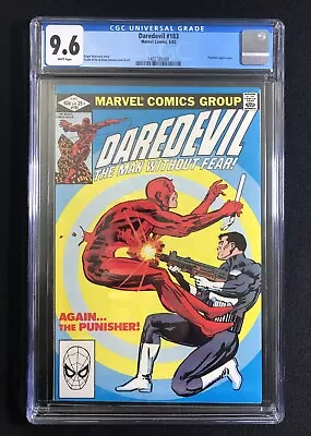 Buy CGC 9.6 Daredevil #183 1st Daredevil Punisher Meeting Frank Miller 1982 Marvel • 79.17£