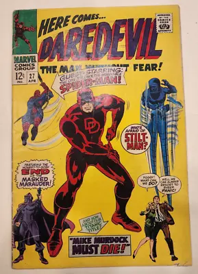 Buy DAREDEVIL #27 (1967) Gene Colan Cover/Art! Amazing Spider-Man! (4.0) VERY GOOD • 15.84£