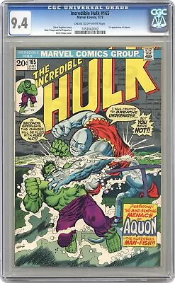 Buy Incredible Hulk #165 CGC 9.4 1973 1052663002 • 143.91£