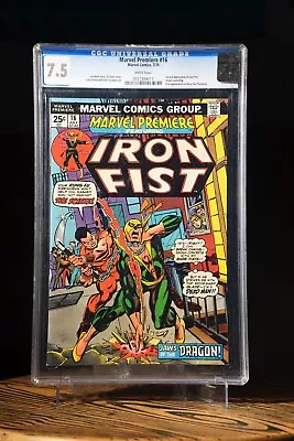 Buy MARVEL PREMIERE #16 CGC 7.5 IRON FIST July 1974 Marvel 2nd Appearance • 119.16£