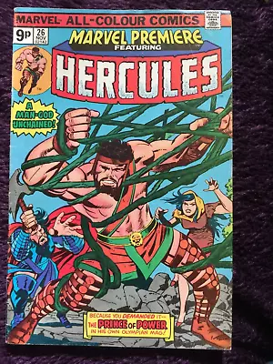 Buy Free P & P; Marvel Premiere #26 (Nov 1975): Hercules! • 4.99£