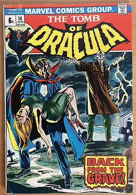 Buy The Tomb Of Dracula #16 Jan 1973 Classic Bronze Age Horror Return From The Grave • 22.49£