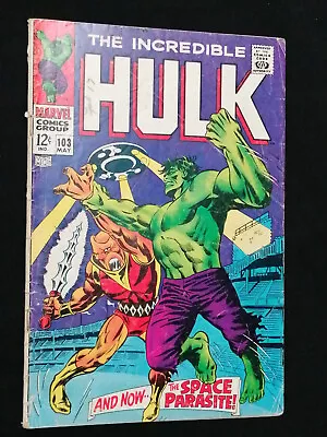 Buy Incredible Hulk #103 - Marvel Comics - May 1968 - 1st Print • 27£