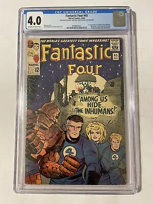 Buy Fantastic Four #45. Dec 1965. Marvel. 4.0 Cgc. Key Issue - 1st Inhumans! • 250£