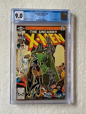 Buy Uncanny X-Men #145 CGC 9.0 VF/NM WP Vs Doctor Doom Marvel Comics Bronze Age 1981 • 99.99£