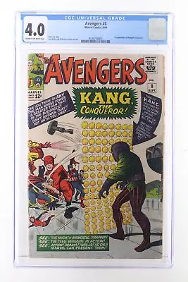 Buy Avengers #8 - Marvel Comics 1964 CGC 4.0 1st Appearance Of Kang The Conqueror. • 330.48£