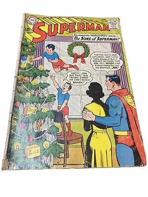 Buy Superman 166 Curt Swan Christmas Cover Silver Age Dc Comics 1964 Vintage • 10.39£