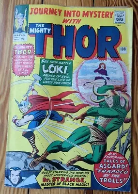 Buy Journey Into Mystery Thor #108 Marvel Silver Age 1964 VG- Loki • 30£