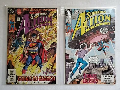 Buy SUPERMAN ~ACTION COMICS~ #s 656,658 AUG/OCT 1990 DC COMICS • 4.79£