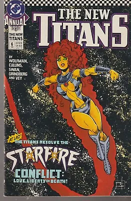 Buy Dc Comics New Titans Annual #6 (1990) 1st Print F • 2.25£