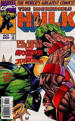 Buy Incredible Hulk #457 Oct 1997 Apocalypse Hulk Juggernaut Marvel Nm Comic Book 1 • 9.52£