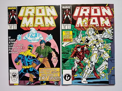 Buy IRON MAN #220, #221, VFN, 2nd App Ghost, David Michelinie, Marvel Comics, 1987. • 8.95£