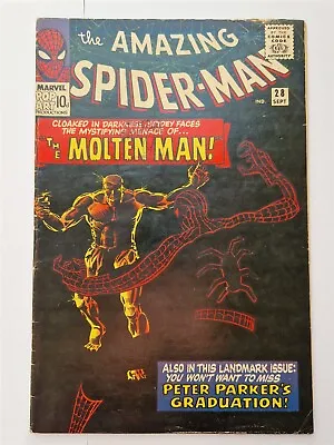 Buy Amazing Spider-man #28 Vg (4.0) September 1965 1st Molten Man Marvel Comics <** • 149.99£