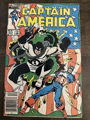 Buy Captain America # 312 Newsstand 1st App. Flag Smasher Marvel Comics 1985 • 6.43£