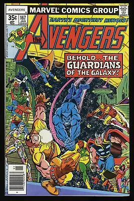 Buy Avengers #167 NM+ 9.6 Guardians Of The Galaxy! Perez/Austin Cover Marvel 1978 • 38.63£
