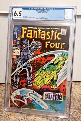 Buy Fantastic Four #74 CGC 6.5, 1968  Galactus And Silver Surfer Appearance, KIRBY! • 86.93£