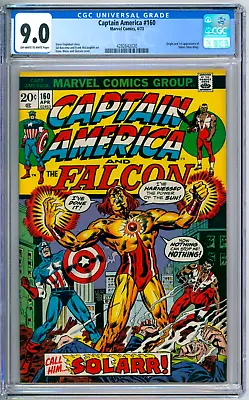 Buy Captain America 160 CGC Graded 9.0 VF/NM Marvel Comics 1973 • 71.09£