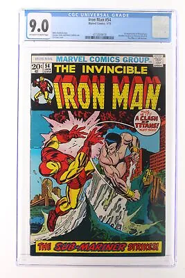 Buy Iron Man #54 - Marvel 1973 CGC 9.0 1st Appearance Of Moondragon • 173.98£