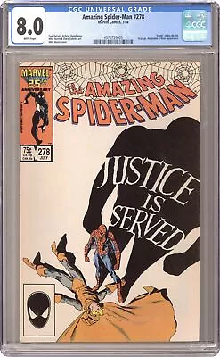 Buy Amazing Spider-Man #278D CGC 8.0 1986 4370759005 • 28.93£