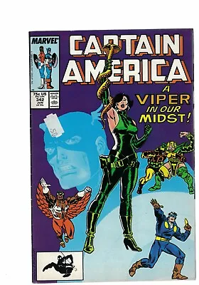 Buy Marvel Comic Captain America Vol. 1 No. 342 June 1988 75c USA • 4.49£