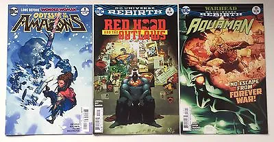 Buy Odyssey Of The Amazons #1 Red Hood Outlaws #4 & Aquaman #18 - DC Rebirth - VF/NM • 6.99£