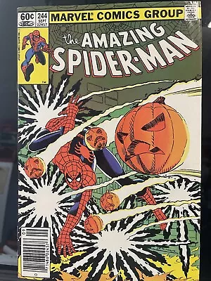 Buy Amazing Spider-Man #244 VF/NM Marvel 1983 Comics Newsstand • 19.76£