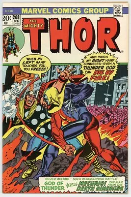 Buy THE MIGHTY THOR #208 FINE (Marvel 1973) 1st Appearance Of MERCURIO 4-D MAN! • 19.99£