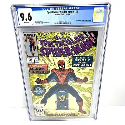 Buy Spectacular Spider-Man #158 CGC 9.6 White Pages 1st Cosmic Powers Marvel Comics • 79.15£