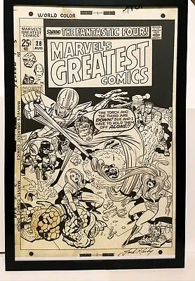 Buy Marvel's Greatest Comics Fantastic Four #28 Jack Kirby 11x17 FRAMED Original Art • 47.45£