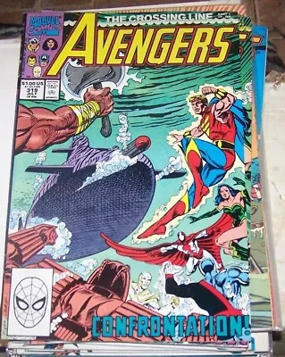 Buy Avengers # 319  1990 Marvel The Crossing Line Captain America Thor Vision Quasar • 1.90£
