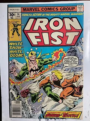 Buy 1977 Marvel Comics - Iron Fist 14 - 1st Appearance Of Sabertooth Key • 873.88£